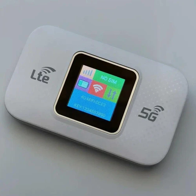 Wi-Fi-модем портативний MF68E 4G/5G з дисплеєм 3000 mAh Білий (10413)