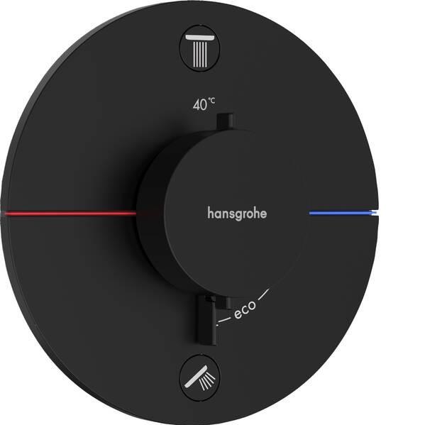 Зовнішня частина термостата на 2 споживачі Hansgrohe ShowerSelect Comfort S 15554670 Чорний матовий