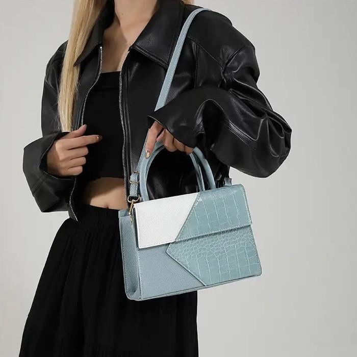 Женская сумка 9262-4 Голубой с белым