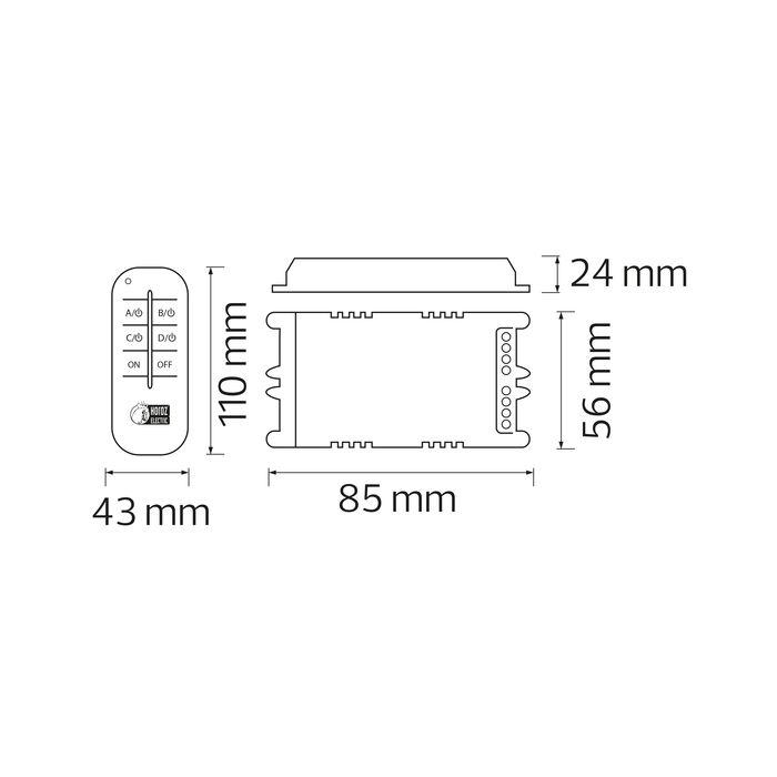 Пульт для люстр трилінійний Horoz Electric CONTROLLER-3 до 300W (26690-1) - фото 2