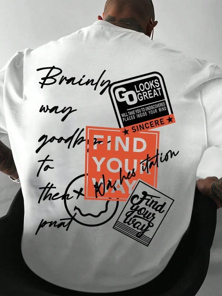 Футболка мужская с принтом Pin-000-561 повседневная M Белый (2634325750) Футболка мужская с принтом Pin-000-561 повседневная M Белый (2634325750)