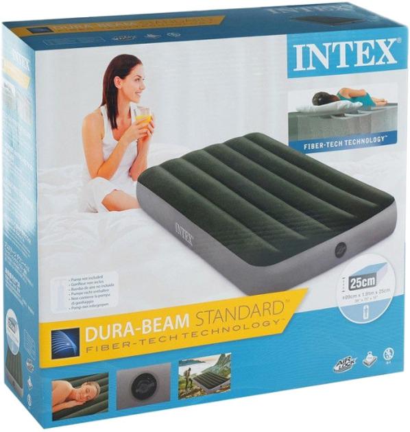 Ліжко надувне велюр Intex 64107 Prestige Downy Bed без насоса 99х191х25 см - фото 2 Ліжко надувне велюр Intex 64107 Prestige Downy Bed без насоса 99х191х25 см - фото 2
