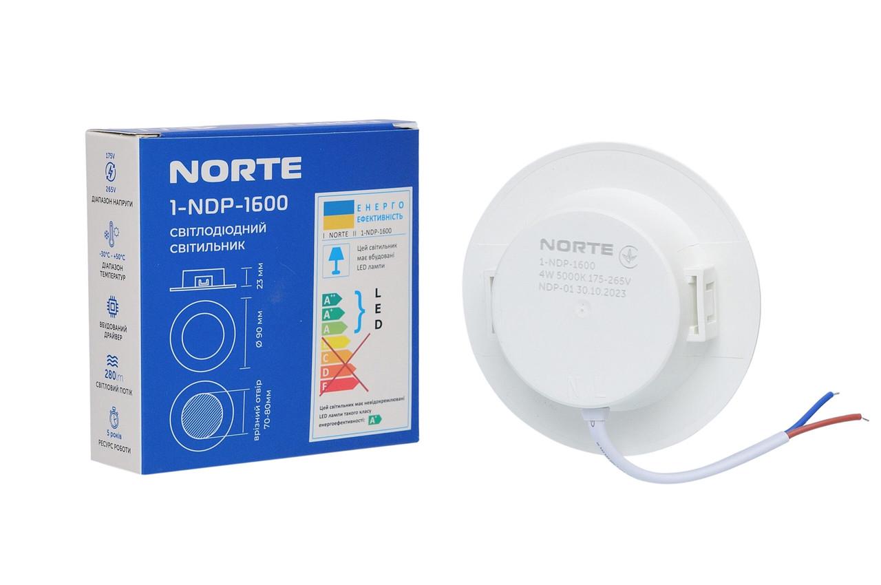 Точечный светильник NORTE Downlight 1-NDP-1600 5000K 4W ІР44 - фото 2