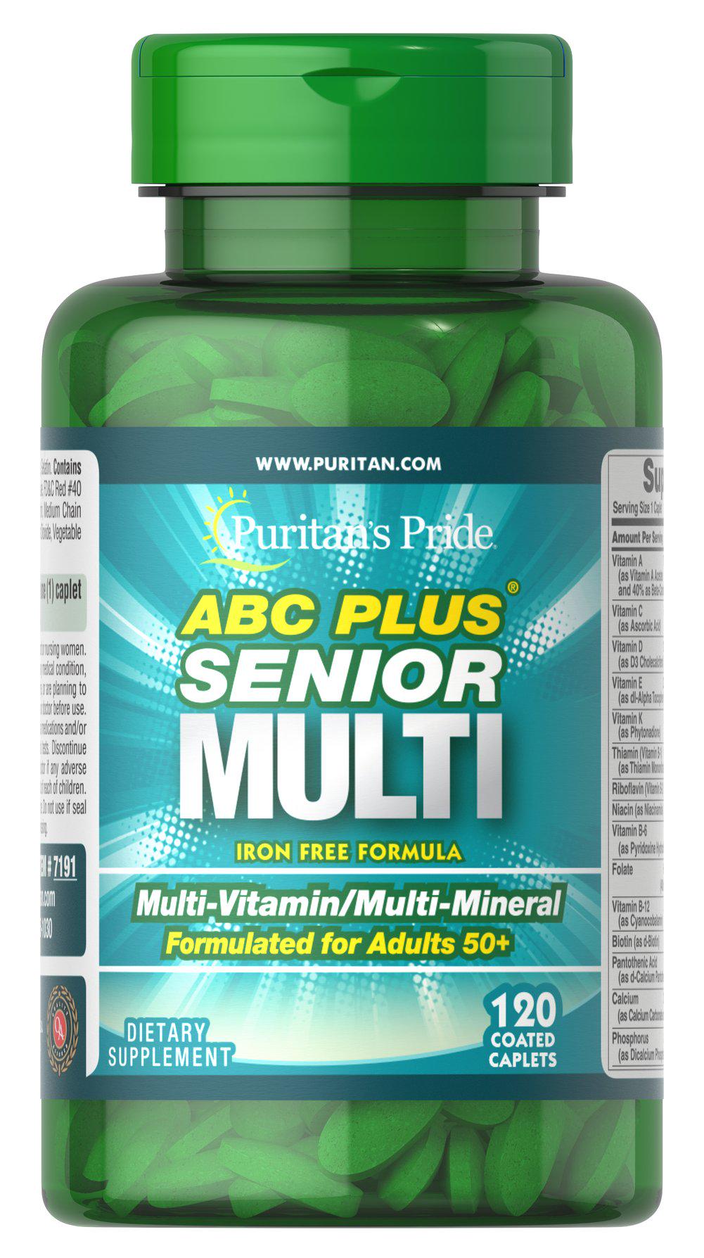 Витамины Puritan's Pride ABC Plus Senior Multi-Mineral Formula 120 капсул (00000006119)