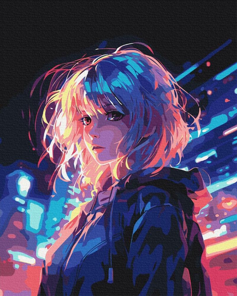 Картина по номерам SH53816 в Неоновых Огнях с красками металлик 40x50 см (27733)