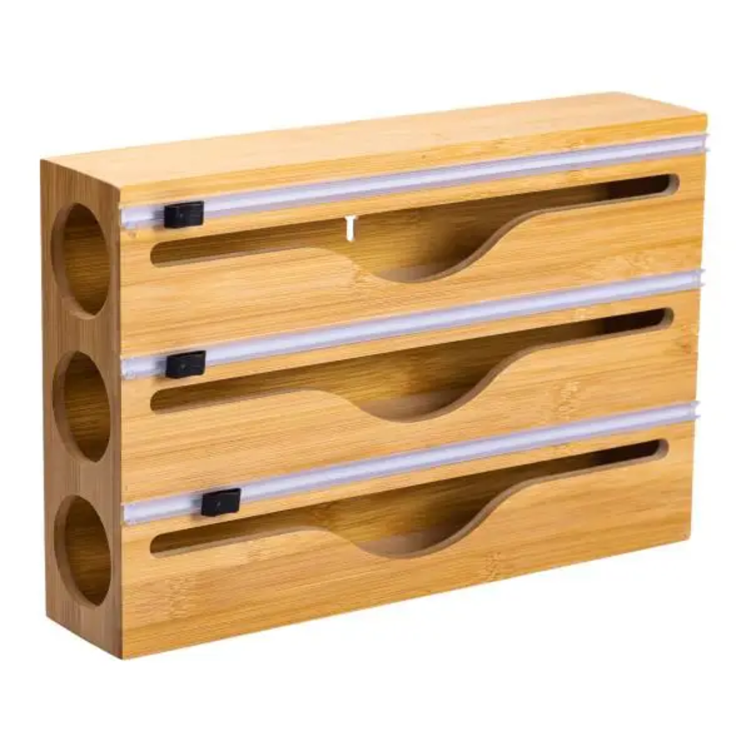 Диспенсер для пищевой пленки фольги и пергаментной бумаги с резаком