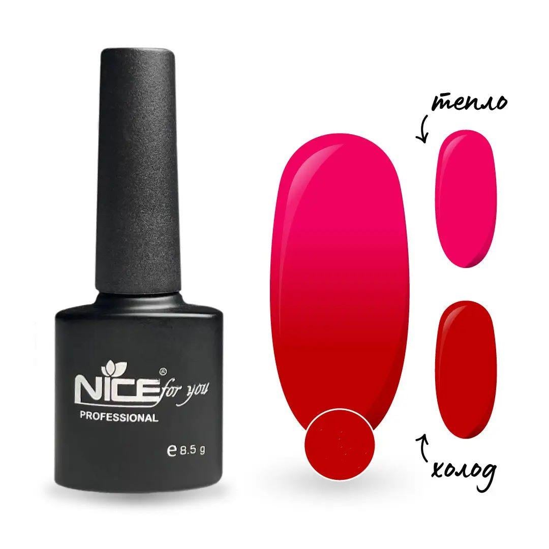 Гель-лак Nice for you Термо 8,5 г TS-02 Красный/Розовый (2000000004037)