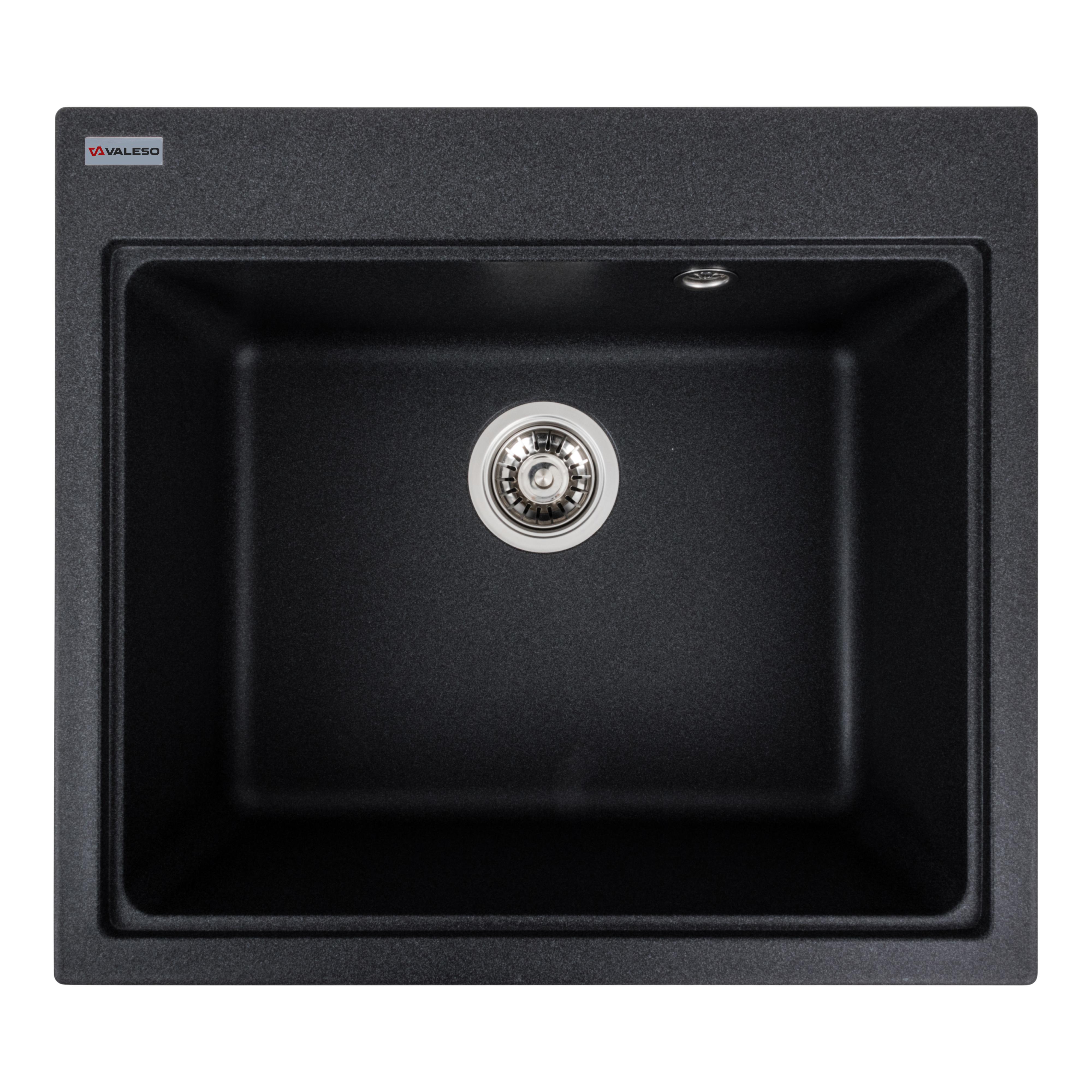 Мойка гранитная для кухни Valeso 5852 VESTA матовый Карбон