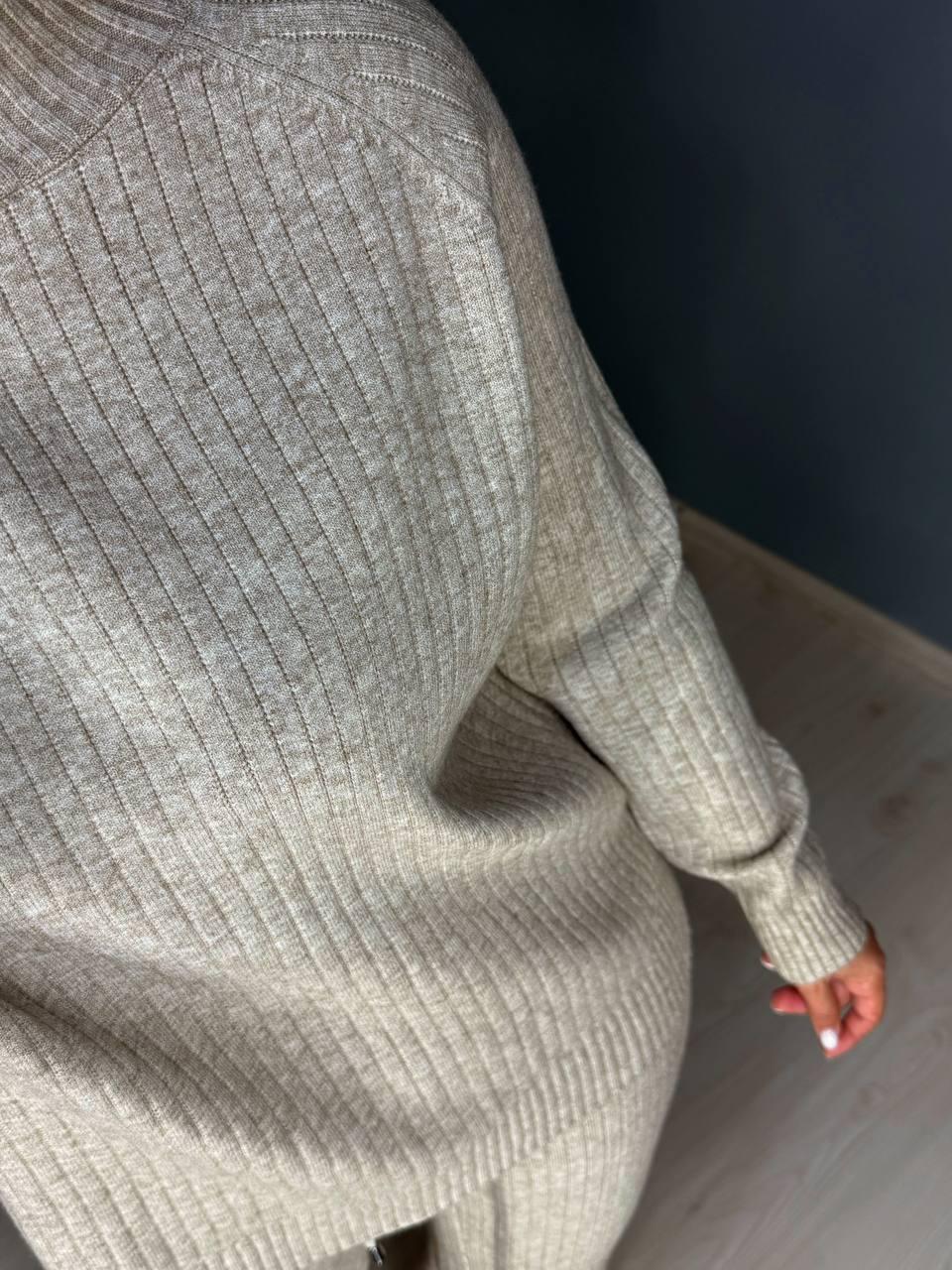 Костюм женский ACCORDDREAM 8703-28108 свитер с брюками в рубчик вязаный OS Бежевый (2960) - фото 7 Костюм женский ACCORDDREAM 8703-28108 свитер с брюками в рубчик вязаный OS Бежевый (2960) - фото 7