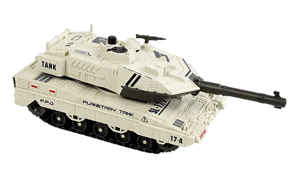 Танк на радиоуправлении Tank свет/стреляет орбизами/вращение башни на 360°/пульт 2,4G/аккумулятор 3,7V White (160489)