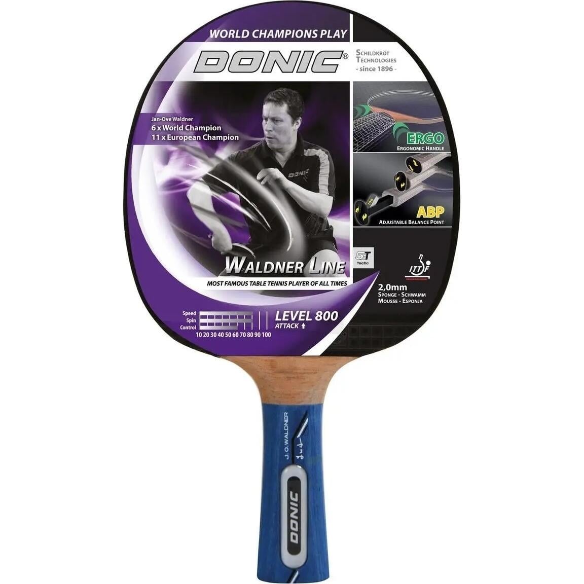 Ракетка для настольного тенниса Donic WALDNER 800 Синий (754882)