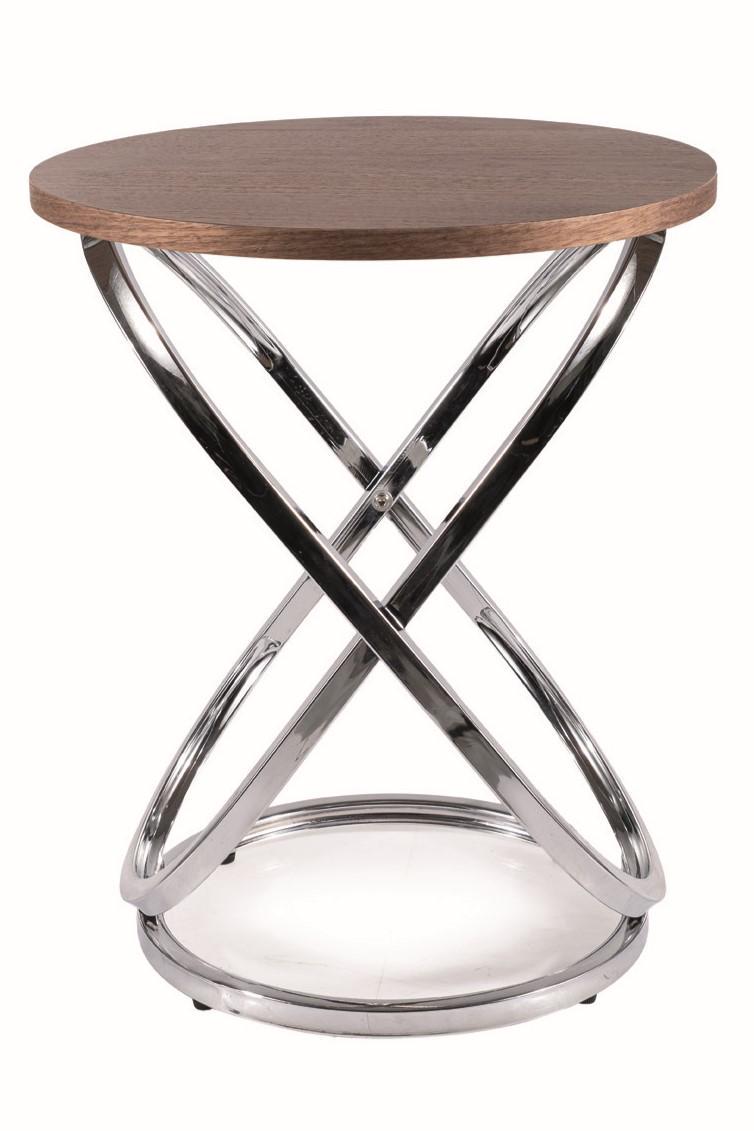 Журнальний столик Signal EOS E 45 см Горіх/Хром (EOSEORCH) - фото 3