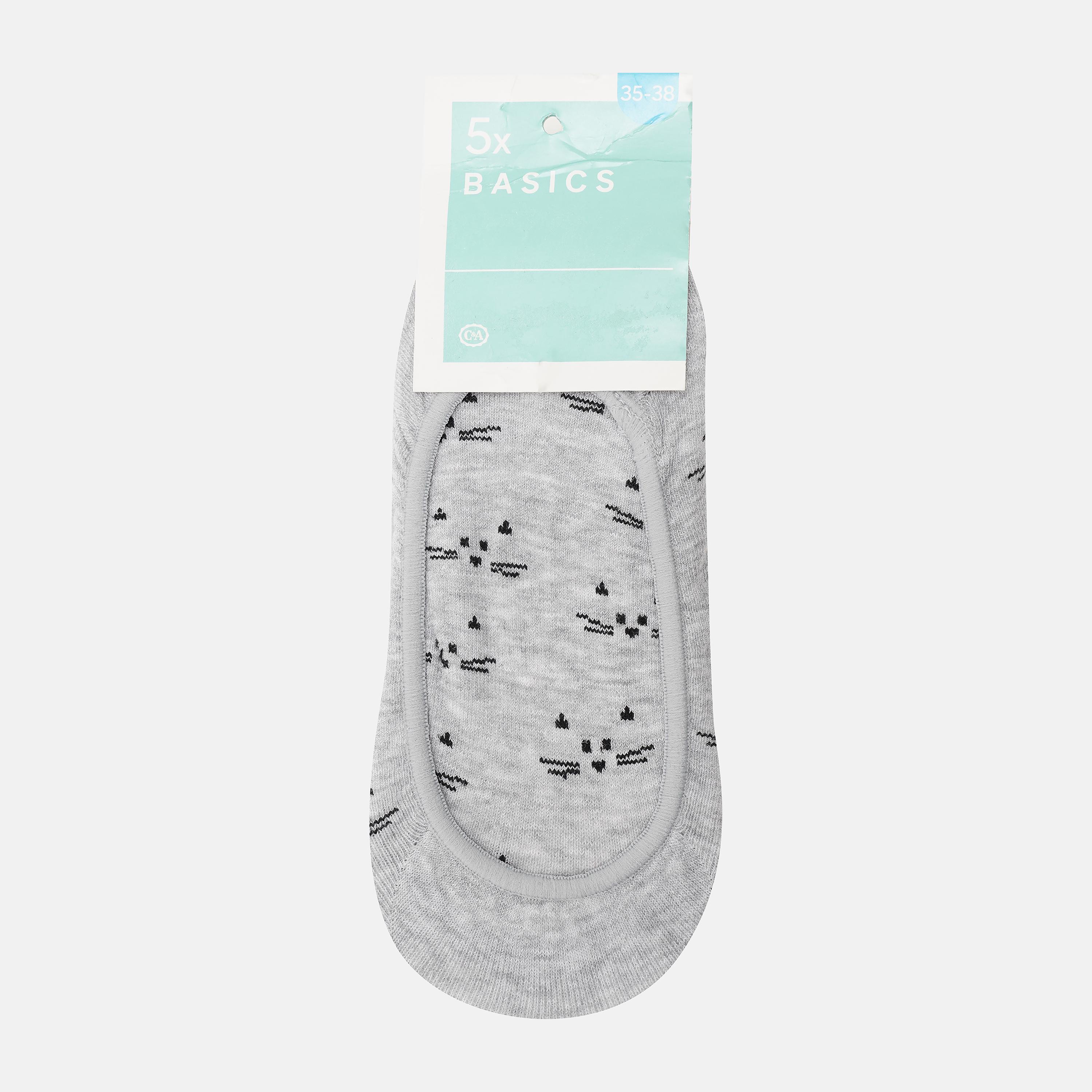 Носки C&A 5 пар р. 35-38 Серый (5867379840617)