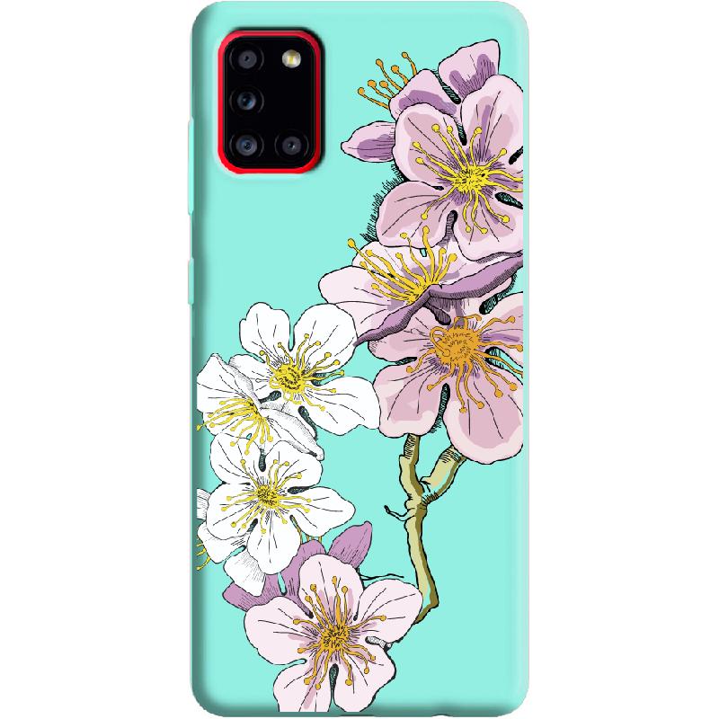 Чехол Boxface Samsung A315 Galaxy A31 Cherry Blossom Мятный силикон (39470-cc4-39921)