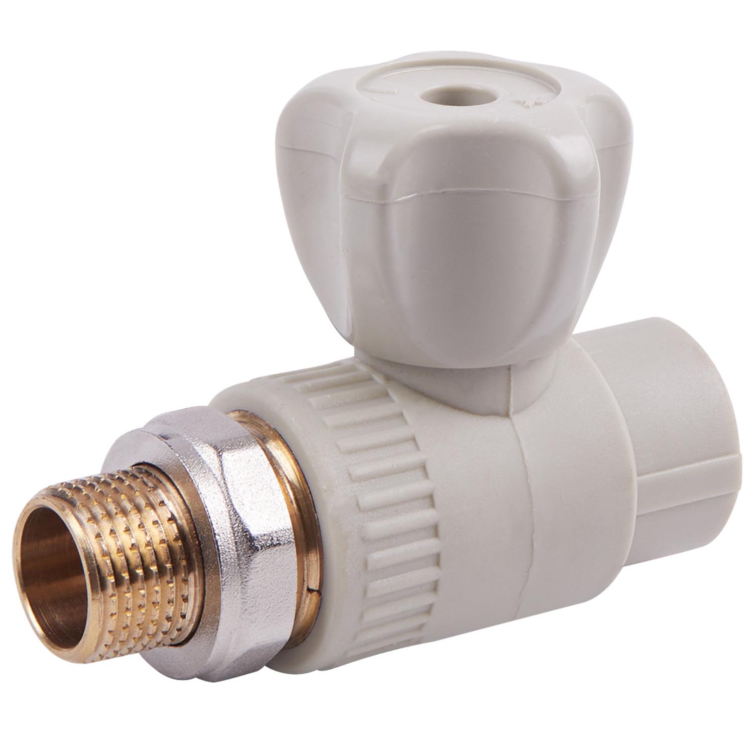 Кран радіаторний Alfa plast APSRBB2012X PPR прямий 20х1/2" з американкою