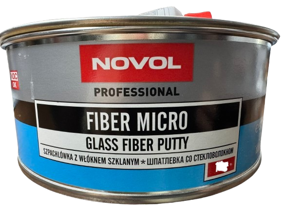 Шпаклівка автомобільна NOVOL FIBER MICRO зі скловолокном 1,8 кг (9343) Шпаклівка автомобільна NOVOL FIBER MICRO зі скловолокном 1,8 кг (9343)