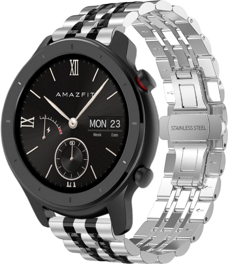 Браслет металлический Spinye Line для Amazfit GTR 42 мм Silver Black (29033-69)