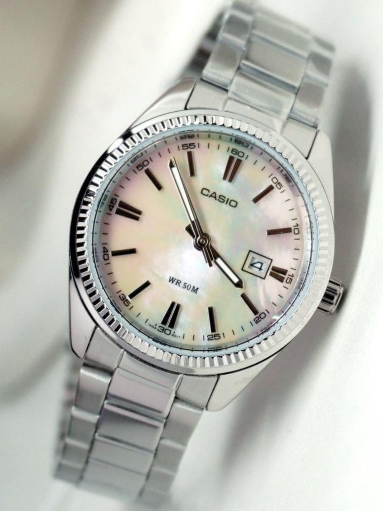Наручний годинник жіночий Casio LTP-1302DS-4A Timeless Collection Lady Timeless Collection Перламутровий (2916189325)