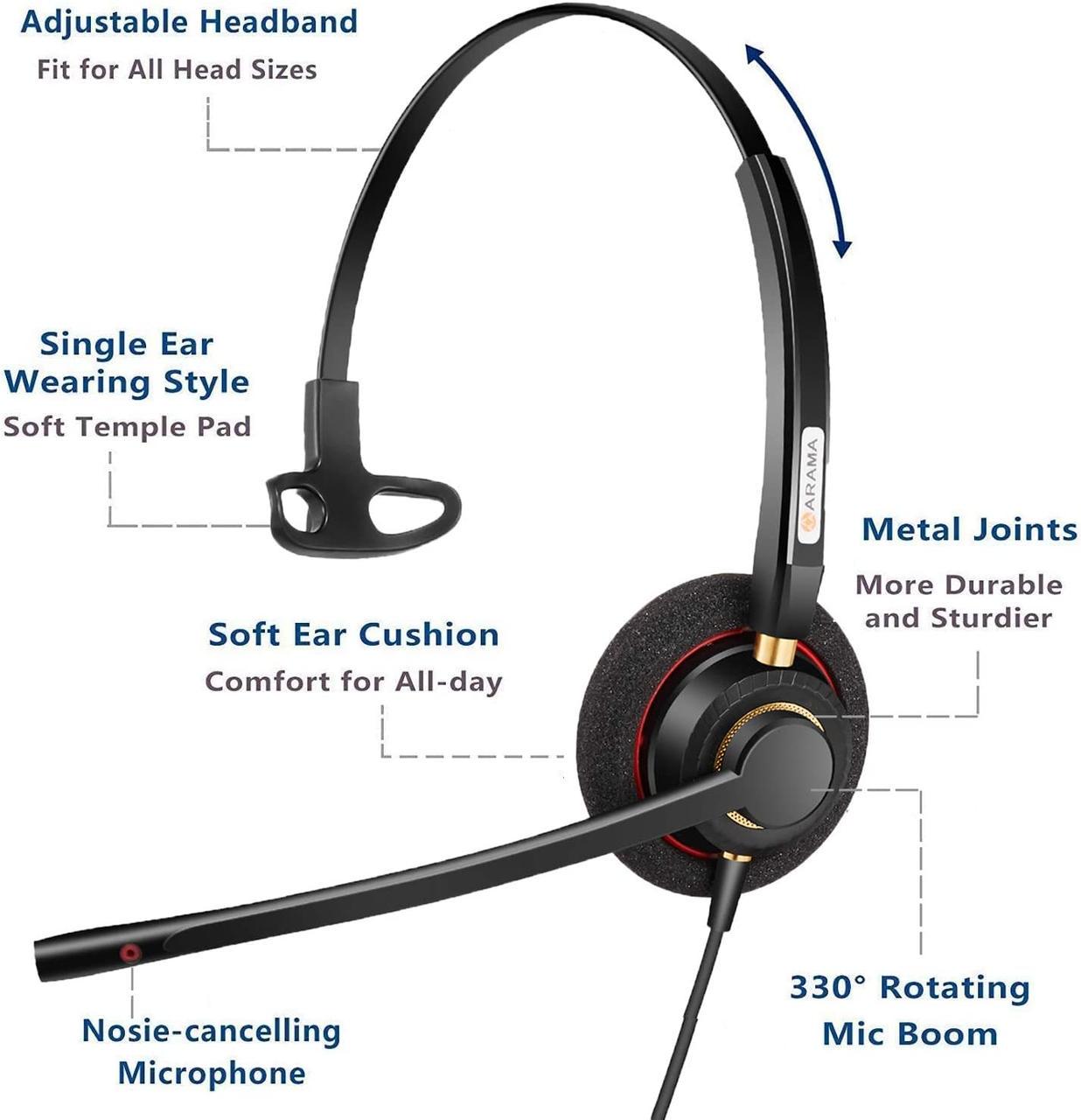 USB-гарнітура Arama з мікрофоном (1653562693) - фото 2