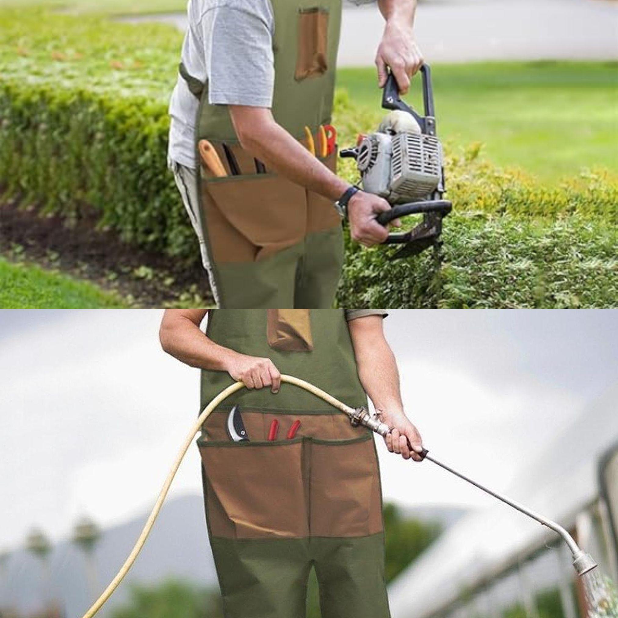 Довгий садовий фартух для саду та городу (SADFAR-GRN-1325) - фото 6