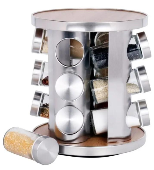 Набор баночек для специй Edenberg EB-18001 на подставке из нержавеющей стали 13 пр. (18001)
