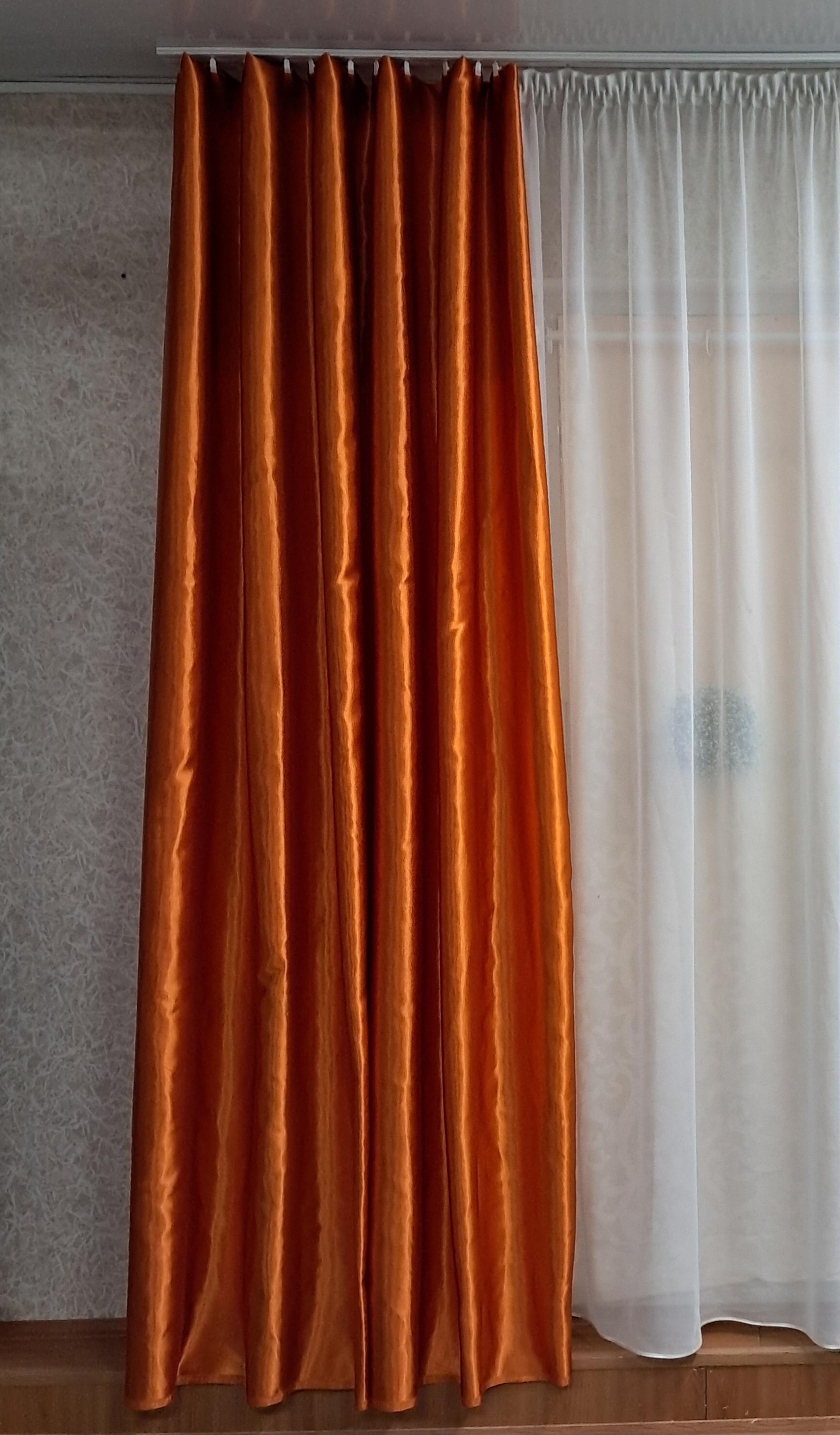 Штора Шанзализе 270х200 см Оранжевый