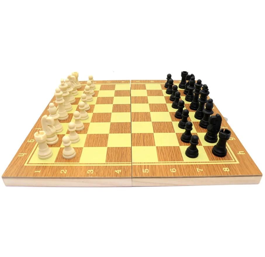 Набір шахи/шашки/нарди Chess 3в1 дерев'яні (С 45026)