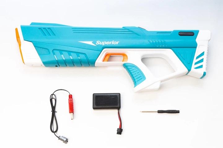Водяной автомат Superior аккумуляторный бластер Water Gun на 280 мл с автоматическим забором воды/насосом Синий (423733659)