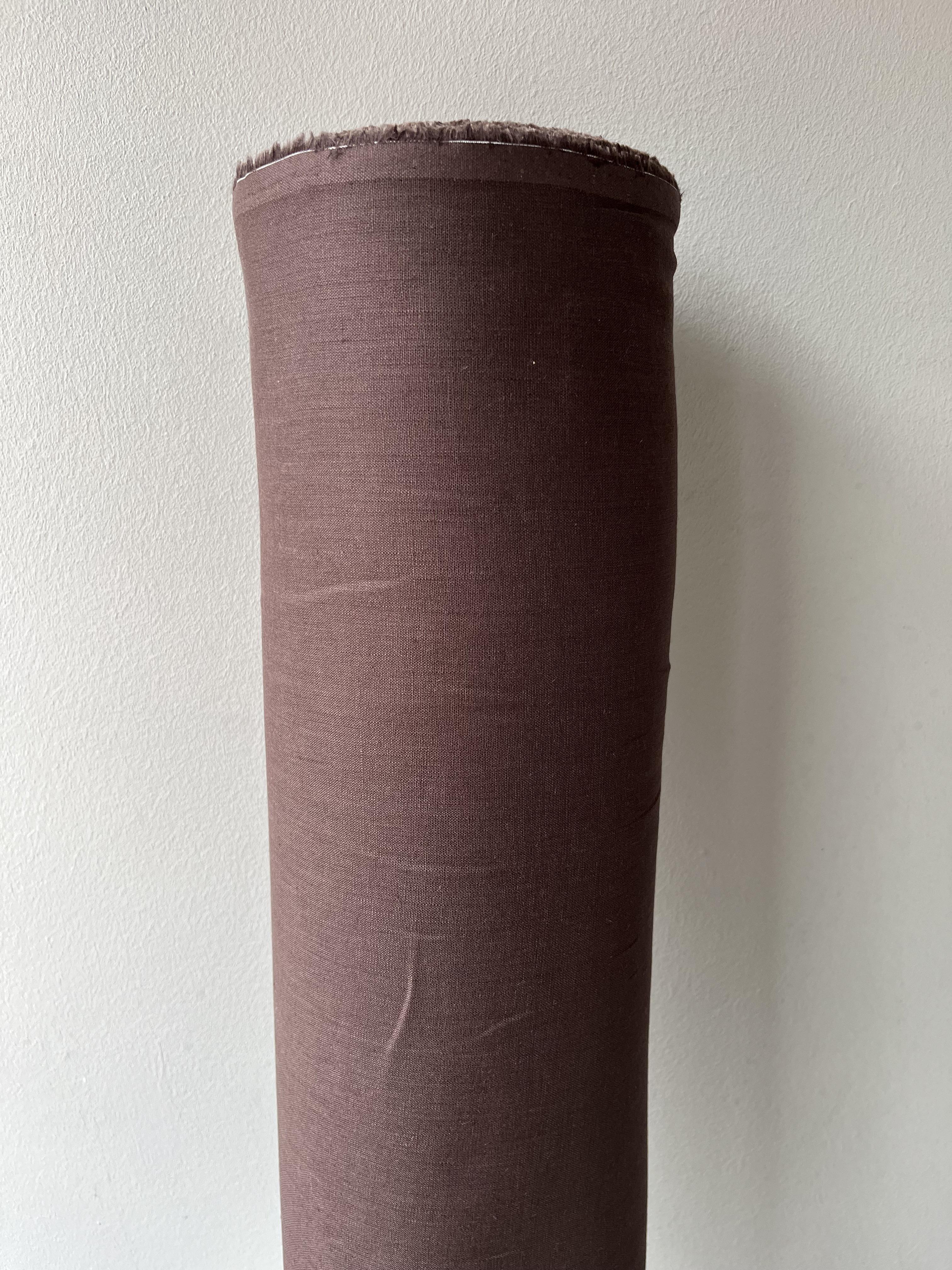 Ткань рубашечно-платевая льняная натуральная Linen Plus 148 см 1547 Коричневый - фото 3