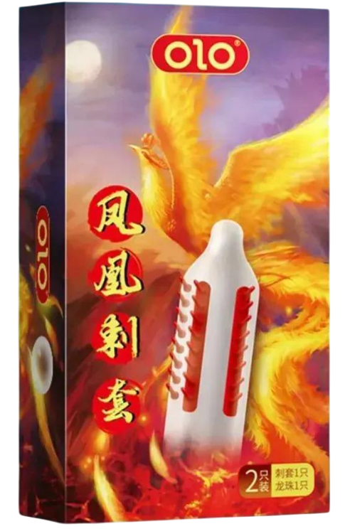 Презерватив OLO Phoenix Spiny condom с усиками с шариком (OLO206813)
