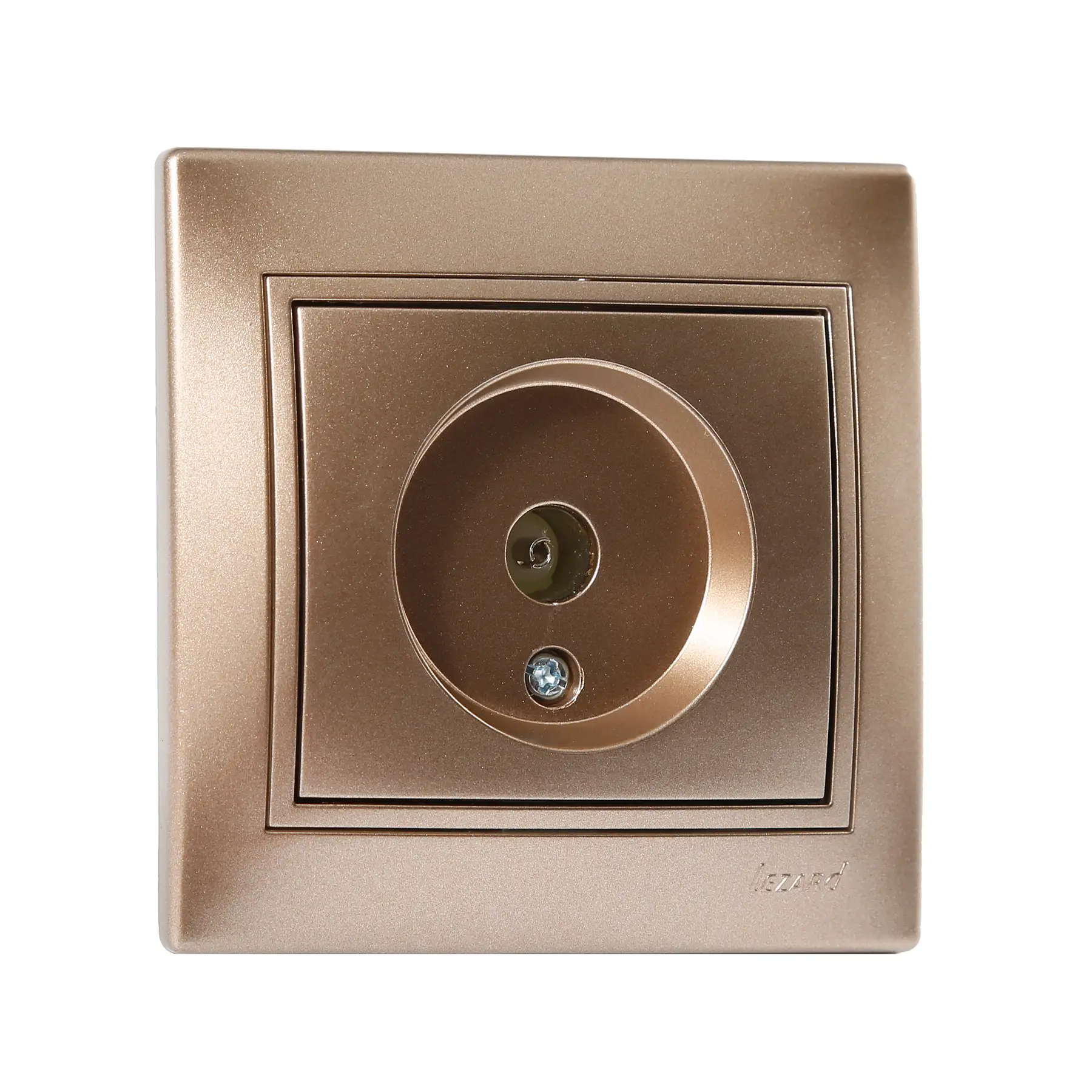 Розетка телевізійна Lezard Mira прохідна Світло-коричневий перламутр