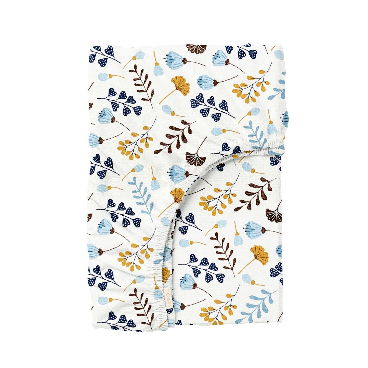 Простынь Cosas на резинке в детскую кроватку 60x120 см Wildflowers (4822052158241)