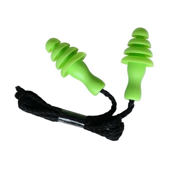 Многоразовые универсальные беруши со шнурком Ear Defender FIT с футляром Зеленый/Чорний (A12368) Многоразовые универсальные беруши со шнурком Ear Defender FIT с футляром Зеленый/Чорний (A12368)