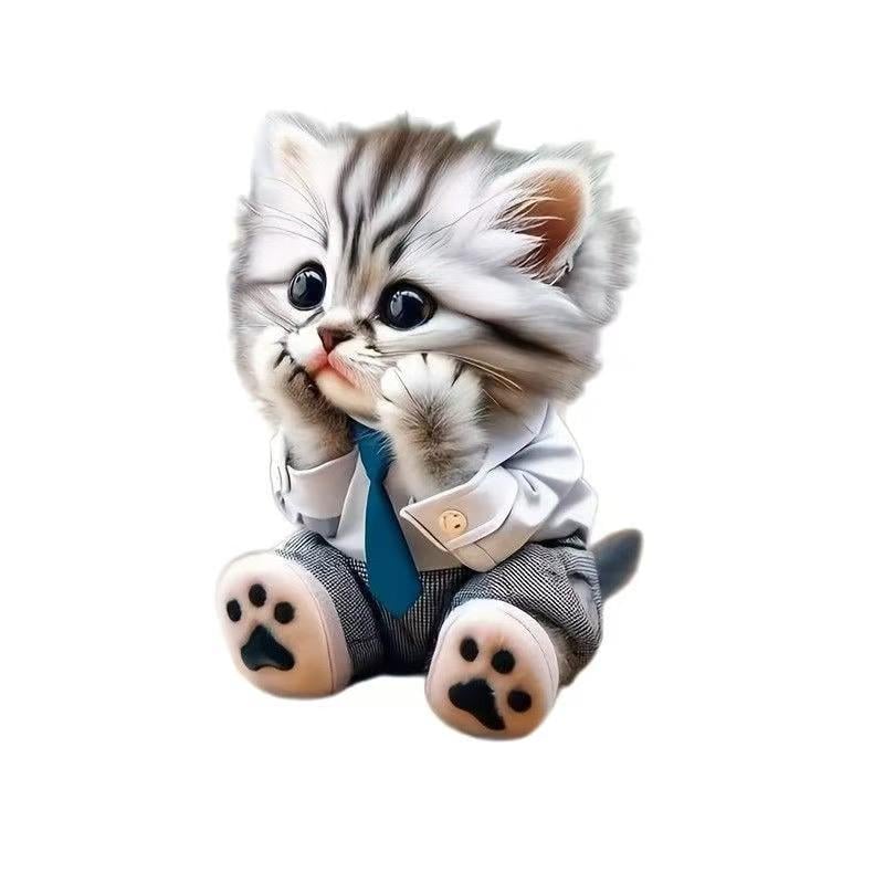 Брелок декоративный акриловый котенок на рюкзак или автомобиль 8 см (U9526)