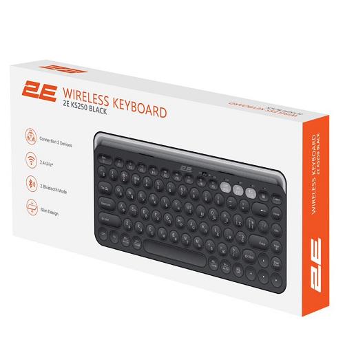Клавиатура 2E KS250WBK WL BT Black (13103460) - фото 9
