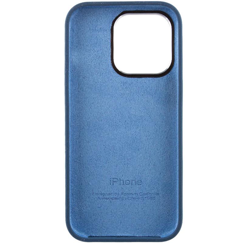 Противоударный чехол Silicone Case Metal Buttons (AA) для Apple iPhone 13 Pro (6.1") Синий / StromBlue - фото 4