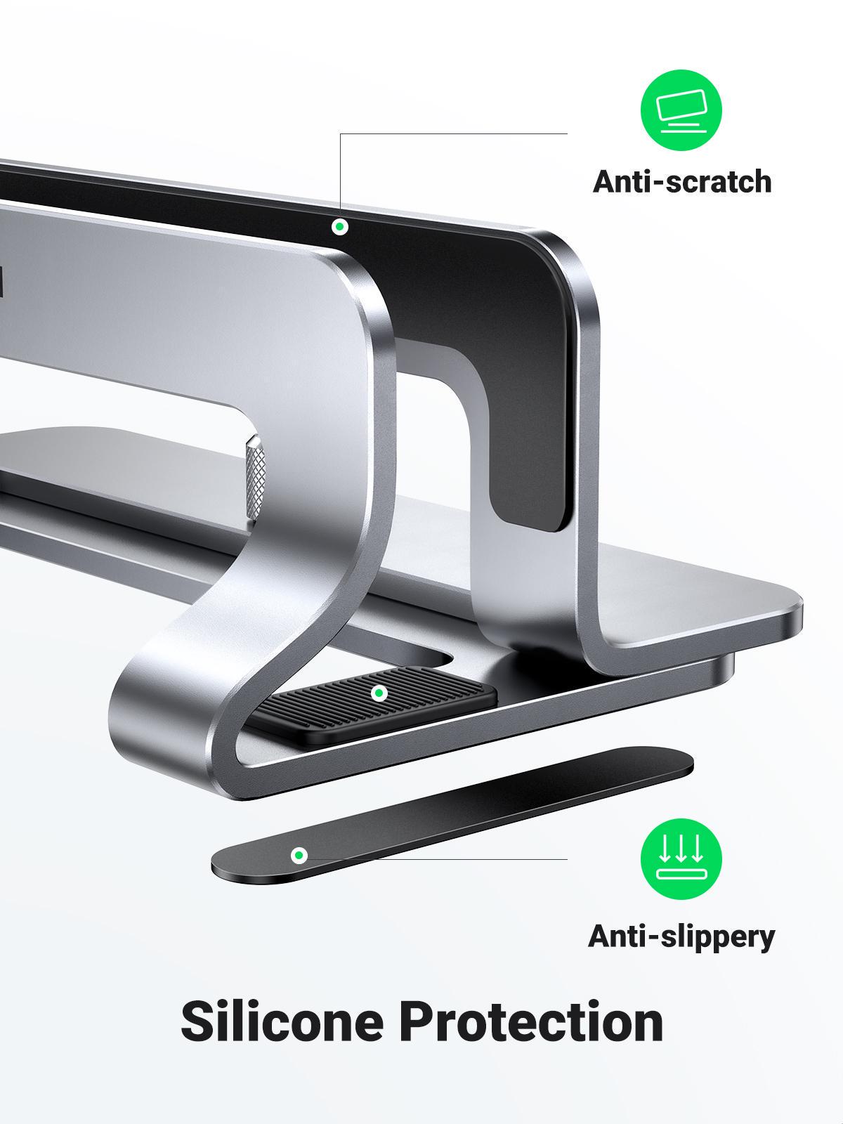 Підставка для ноутбуку UGREEN металева вертиркальна з регульованою товщиною Сірий (20471) - фото 5