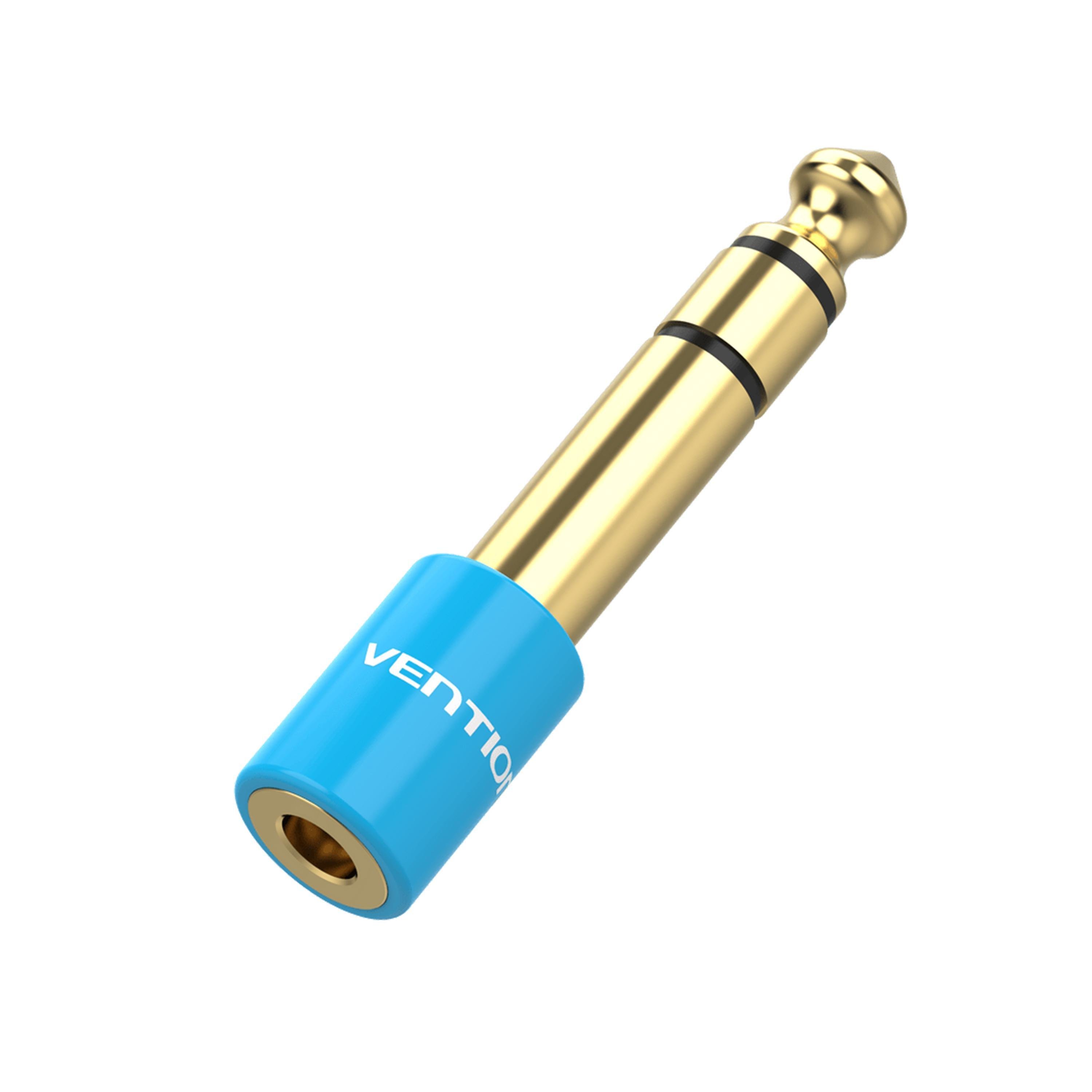 Аудиоадаптер стерео Vention 6.5 мм/3.5 мм Синий (VAB-S01-L)