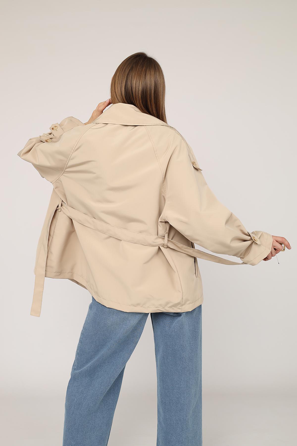 Плащ женский ЦБ-00272676 р. 48 Бежевый (28425565) - фото 8