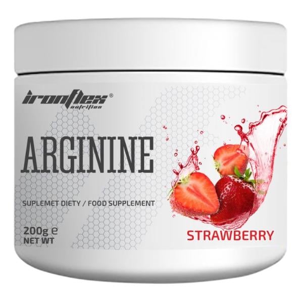 Аргинин для спорта IronFlex Arginine 200 г 80 порций Strawberry (000025990)