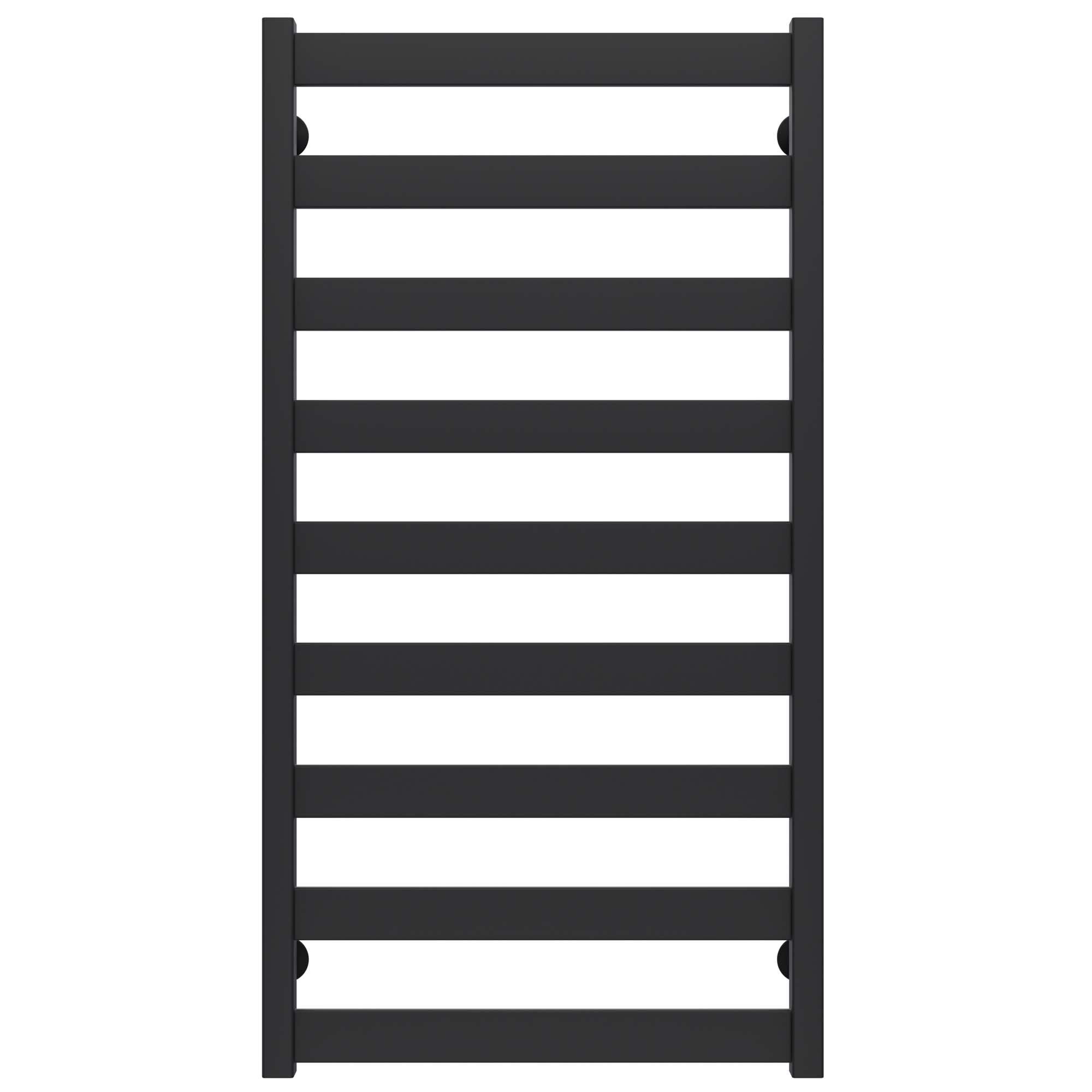 Полотенцесушитель водяной Deffi Silvia П9 боковое правое подключение нержавеющая сталь 500х1000 мм Черный (A.SV.100.50.9.B.C)