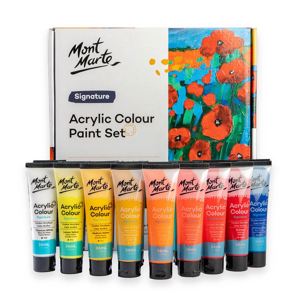 Краски акриловые для рисования Mont Marte Acrylic Colour Paint Set 18pc 36 мл Разноцветный