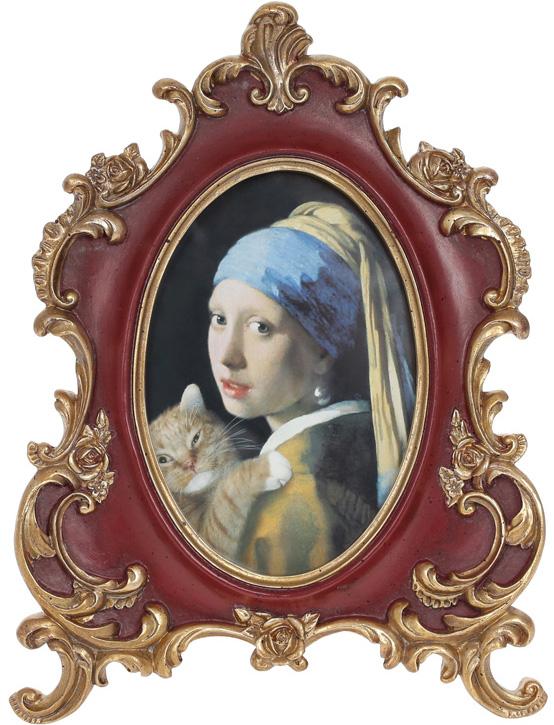 Фоторамка Viljandi Будуар для фото 10х15 см Бордо с золотом (BD-450-245)