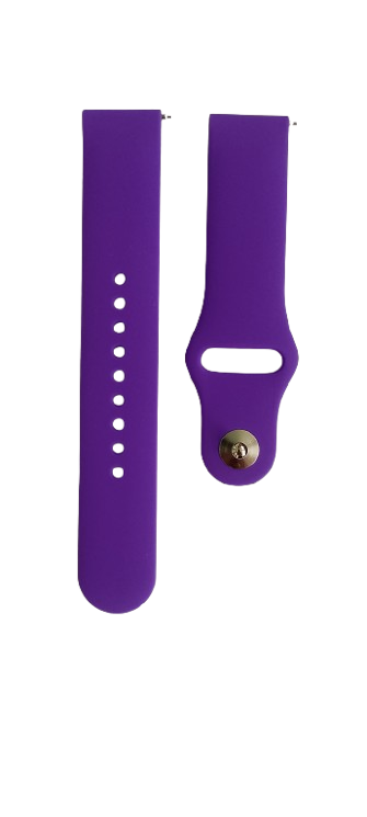 Ремінець для годинника силіконовий 20х175 мм Purple (3201) - фото 1 Ремінець для годинника силіконовий 20х175 мм Purple (3201) - фото 1