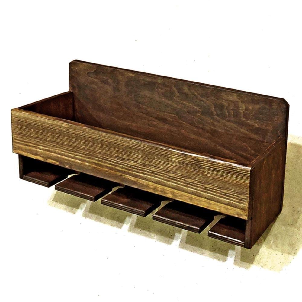 Полка для вина настенная из дерева Камакура Капучино (ПНК-000609)