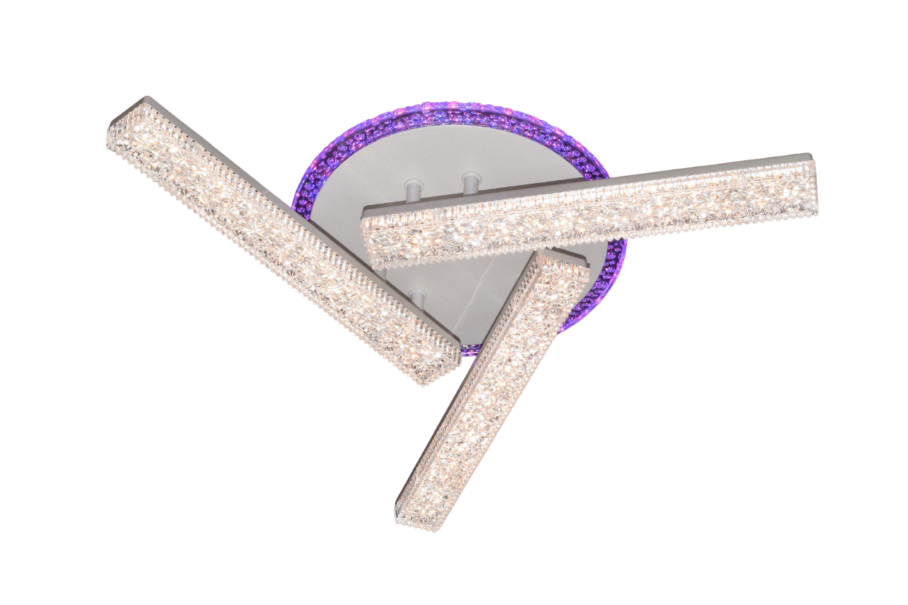 Люстра светодиодная акриловая с подсветкой Valeso V 3445-3С-TL WH с пультом