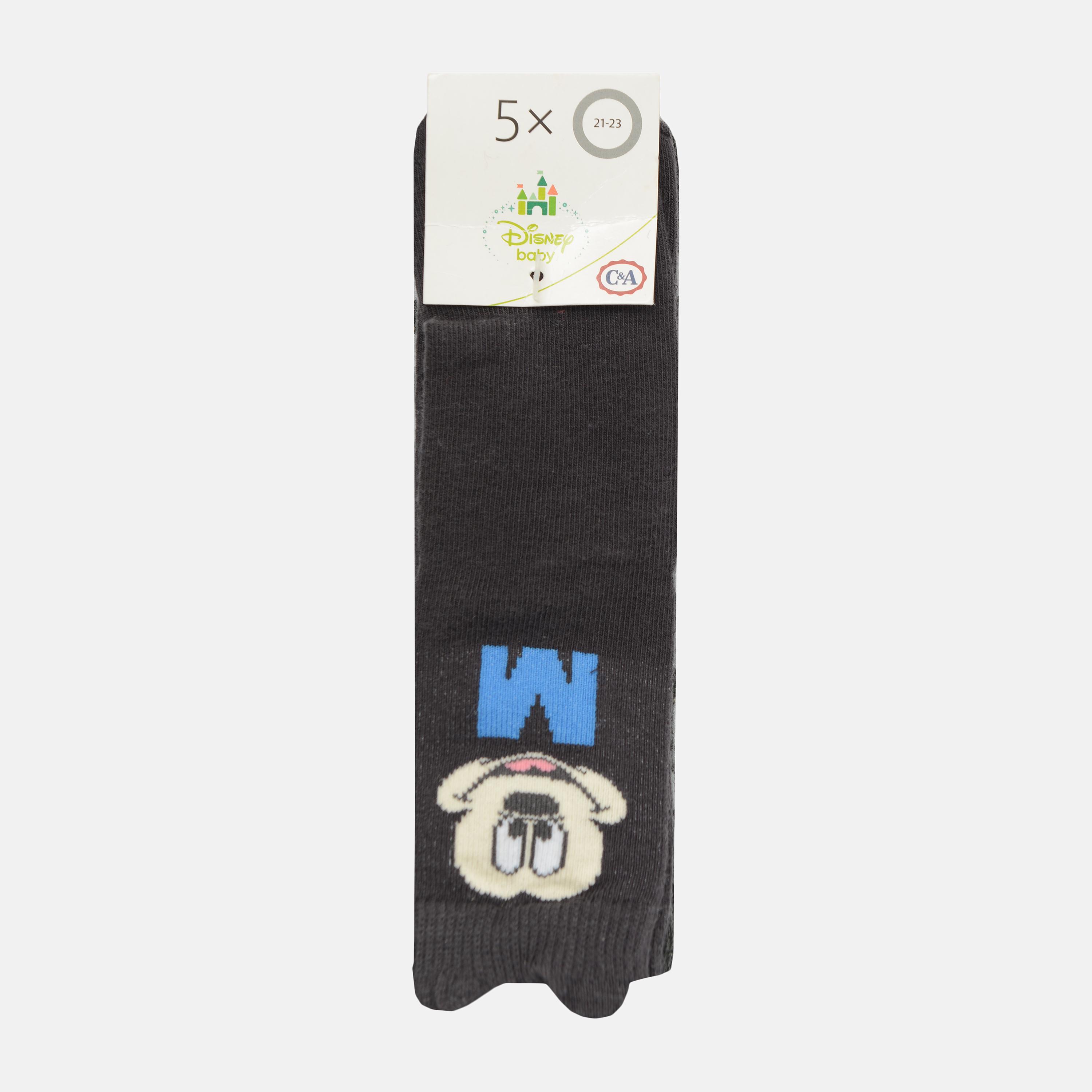 Носки C&A р. 21-23 5 пар Темно-серый (3185479840530)