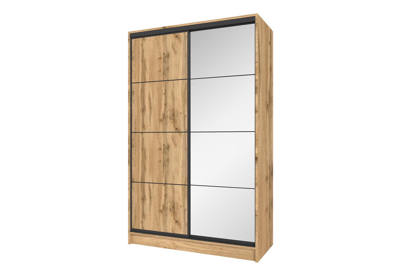 Шафа-купе Київський стандарт 2Д 1500х2400х600 мм комбіновані ДСП і дзеркало Дуб аппалачі (112297)