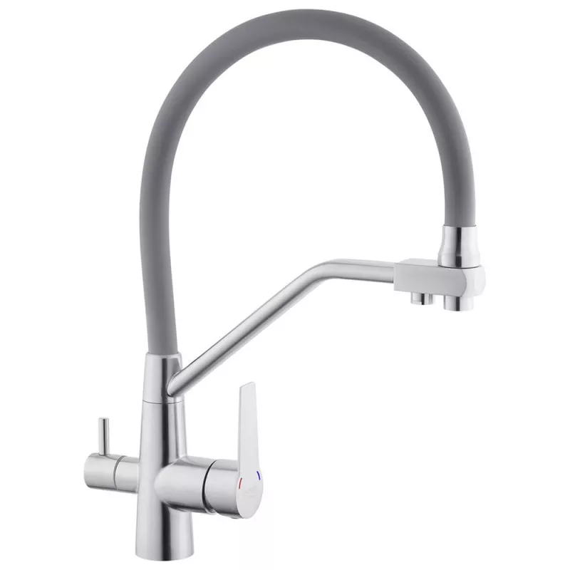 Смеситель для кухни с подключением к фильтру Kroner KRP Edelstahl Klassisch-ESG03817GRA (2654078279)