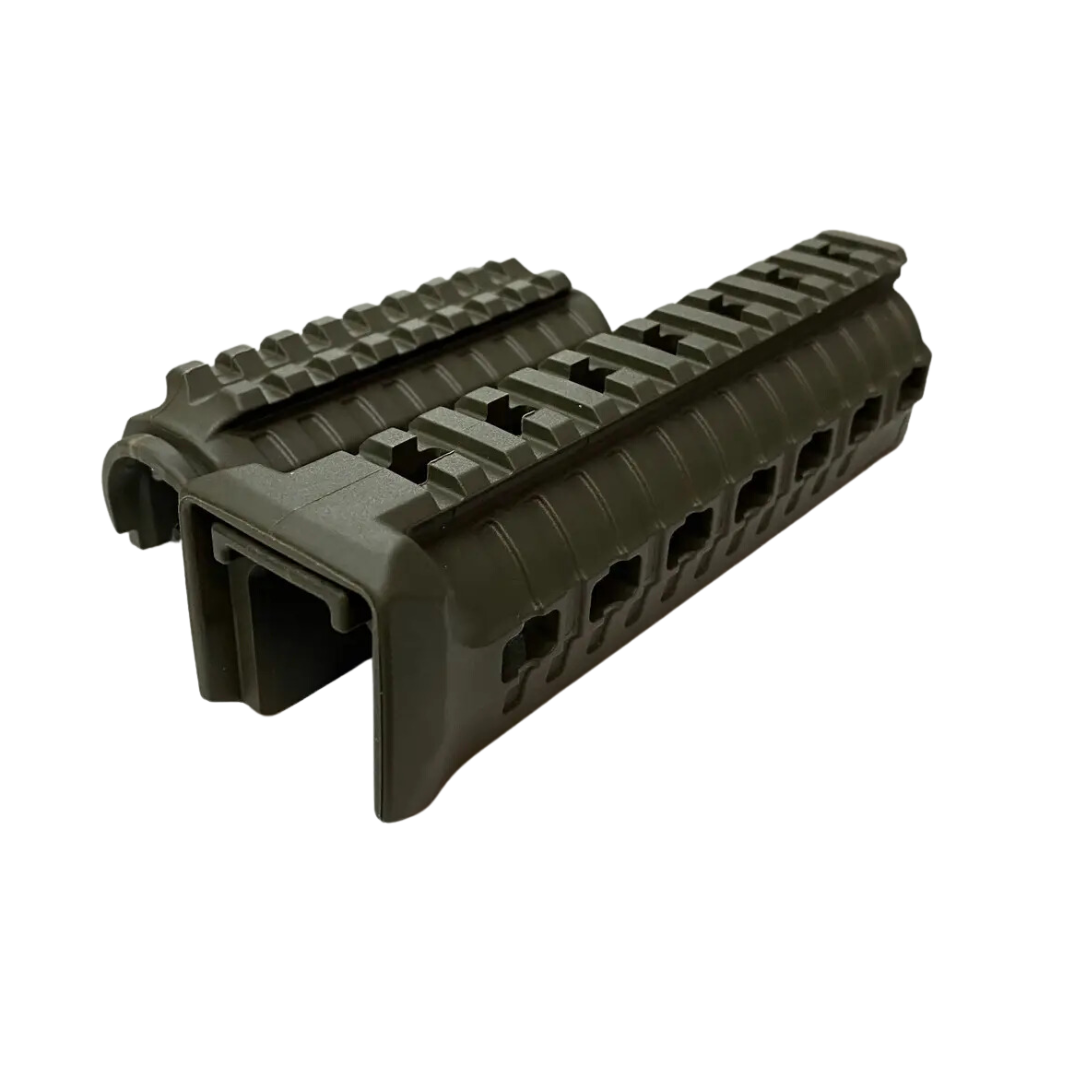 Цевье на АК 47/74 DLG-099 полимерное 2 планки Picatinny с креплением M-LOK Олива - фото 4